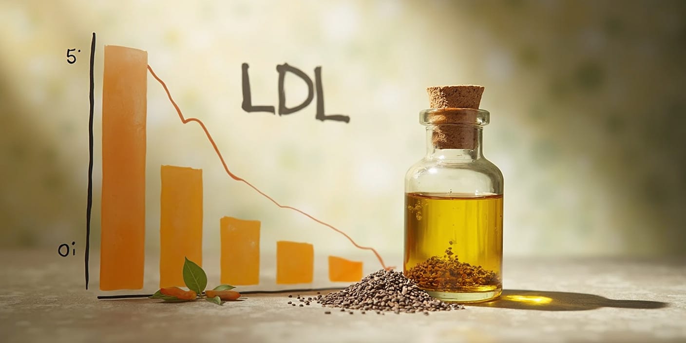 Réduction du cholestérol LDL avec l'huile de nigelle